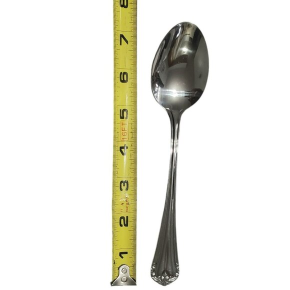 Hampton Silversmiths Katrinka 4 Oval Soup Spoons Stainless Replacement Place 215 - Picture 8 of 8